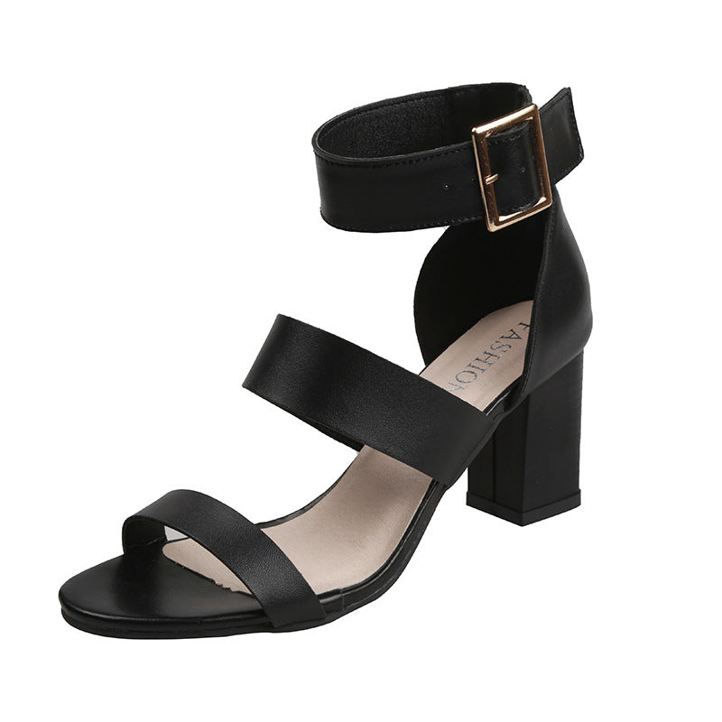 Women's Open Toe Thick Heel Fashion Sandals