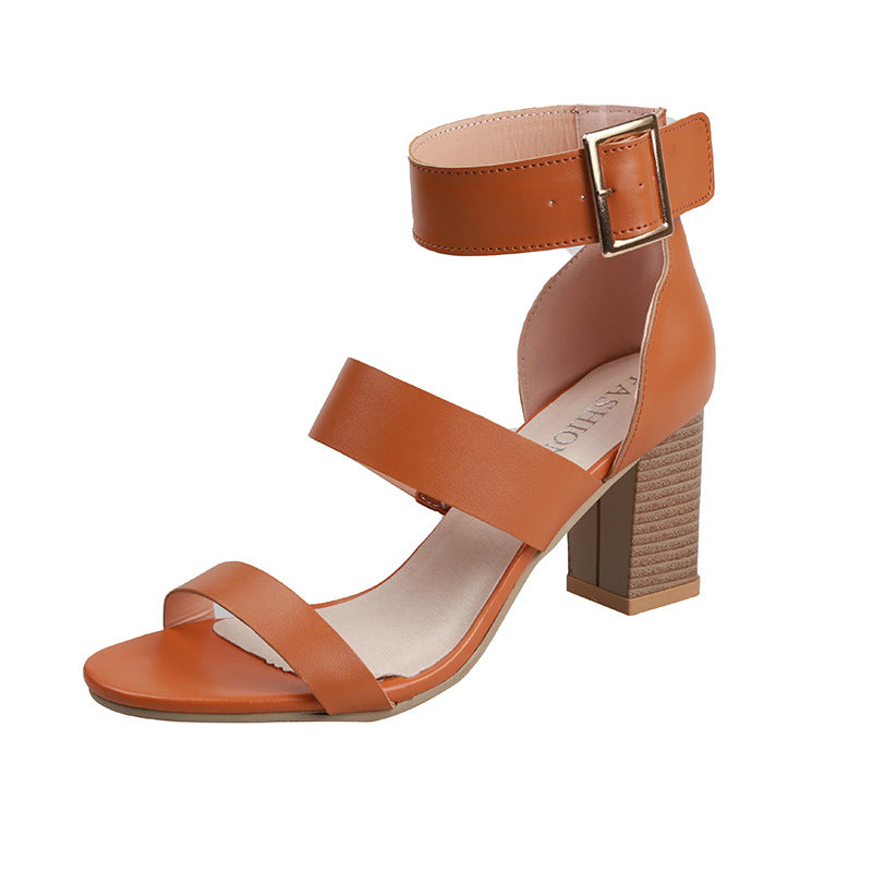 Women's Open Toe Thick Heel Fashion Sandals