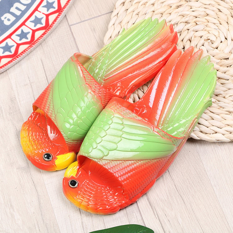 Cute Cartoon PVC Plastic Slippers for Parents and Kids