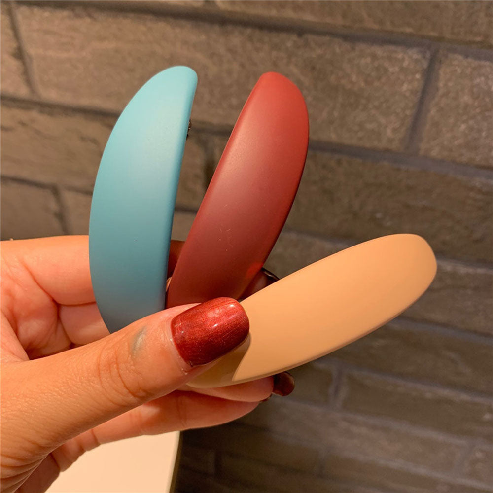 Elegant Matte Geometric Hair Clips for Women and Girls